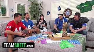 Fantasy Football Group Sex Fiesta (Lauren Phillips, Pristine Edge, Alex Coal, Jasmine Daze)