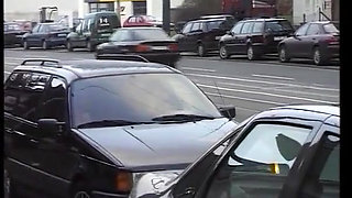 German Amateur Riding and Sucking Cock in the Car