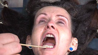 Hungry brunette solo masturbation