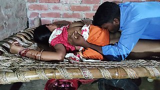 Neighbor's Bhabhi Fucked on the Village Bed