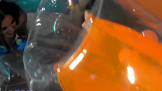 Bubble boobs fun with DaCada and Ashley Cumstar