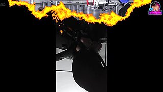 Amateur Femdom Suspension Bondage Test - Masked Slave Gets Pegged & Prostate Massage