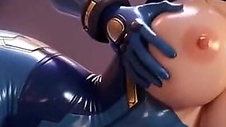 Samus Aran Zero Suit Tease - Open Zipper, Wet Suit and Chest Squeeze