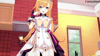 Escoffier POV Blowjob and Sex on the Kitchen - Genshin Impact