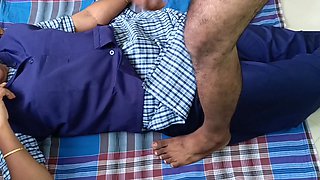 South Indian with School Uniform Student Enjoying with Teacher
