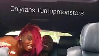 Fuck in car - Black couple: Big Tits, Big Ass  Blowjob Porn