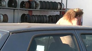 Petra Wegat German Amateur Car Sex - Big Tits Blonde Fucking on Bonnet