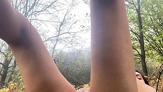 Big-Tits Babe's Public Orgasm