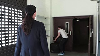 MILF boss DaCada fucks apprentice at the garage