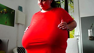 Redhead BBW with Big Boobs Blowjob Tittyjob Facial