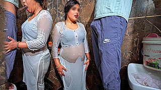 Jija Sali Bath Fuck- Desi Indian Sister-in-law Seduced and Fucked by Jija Ji, When She Taking Shower.