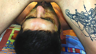 MY WIFE SITS ON HER FACE AND PEES IN MY MOUTH!! SQUIRT IN THE MOUTH! TYACHET!