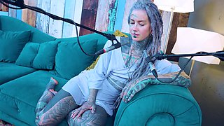 I converse about N - Needed - ASMR podcast SFW conversing punk bony nymph dreadlocks tat model tattooed damsel