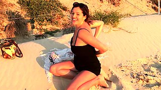 Cute teen with big boobs masturbating on webcam