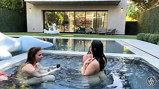 ANGELA WHITE - Busty Bikini Threesome with Violet Myers and