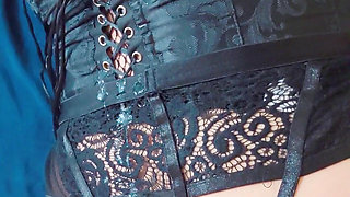 Naughty Stepsister Gets a Huge Cumshot on Her Back as a Christmas Gift