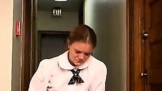 An amateur redhead lesbian is eating pussy from a brunette