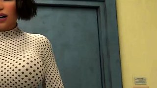 Sexy futa teacher gets monster cock anal