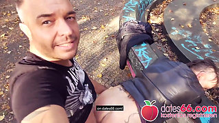 Ugly German MILF fucked by random stranger!