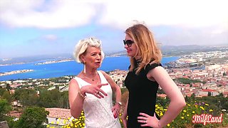 Eva, a 70-year-old GILF, Is Having Sex with Lyna, Age 27