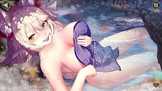 Cartoon fox girl, fox anime, hentai solo uncensored