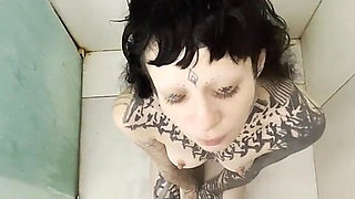 Tattooed Slut Never Stops Halfway Every Drop, Every Time, All the Piss