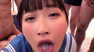 Horny busty japanese teen group sex with big black dick