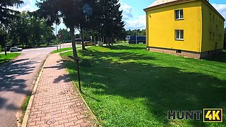 Hunt4k. red haired babe was really innocent to screw while gf was seeing