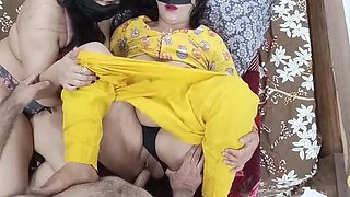 Pakistani Couple First Time Threesome with Beautiful Saali - Anal, Cuckold & Wife Sharing
