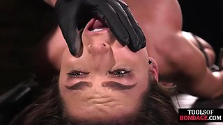 Restrained beauty babe loves BDSM sex