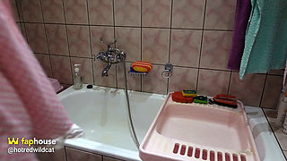 Washing My Hair in the Shower