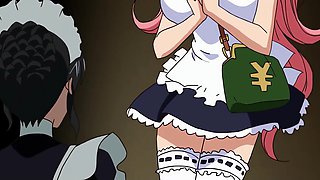 Kinky dude loves to fuck some busty maids in his office hentai